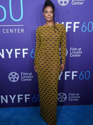 Gabrielle Union posing at 60th New York Film Festival